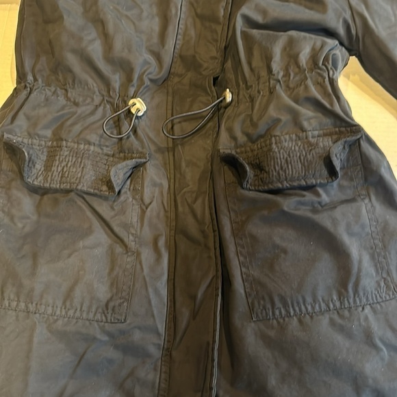Hollister California 1922 black puffer jacket bungee waist front pockets zipper - Picture 8 of 13